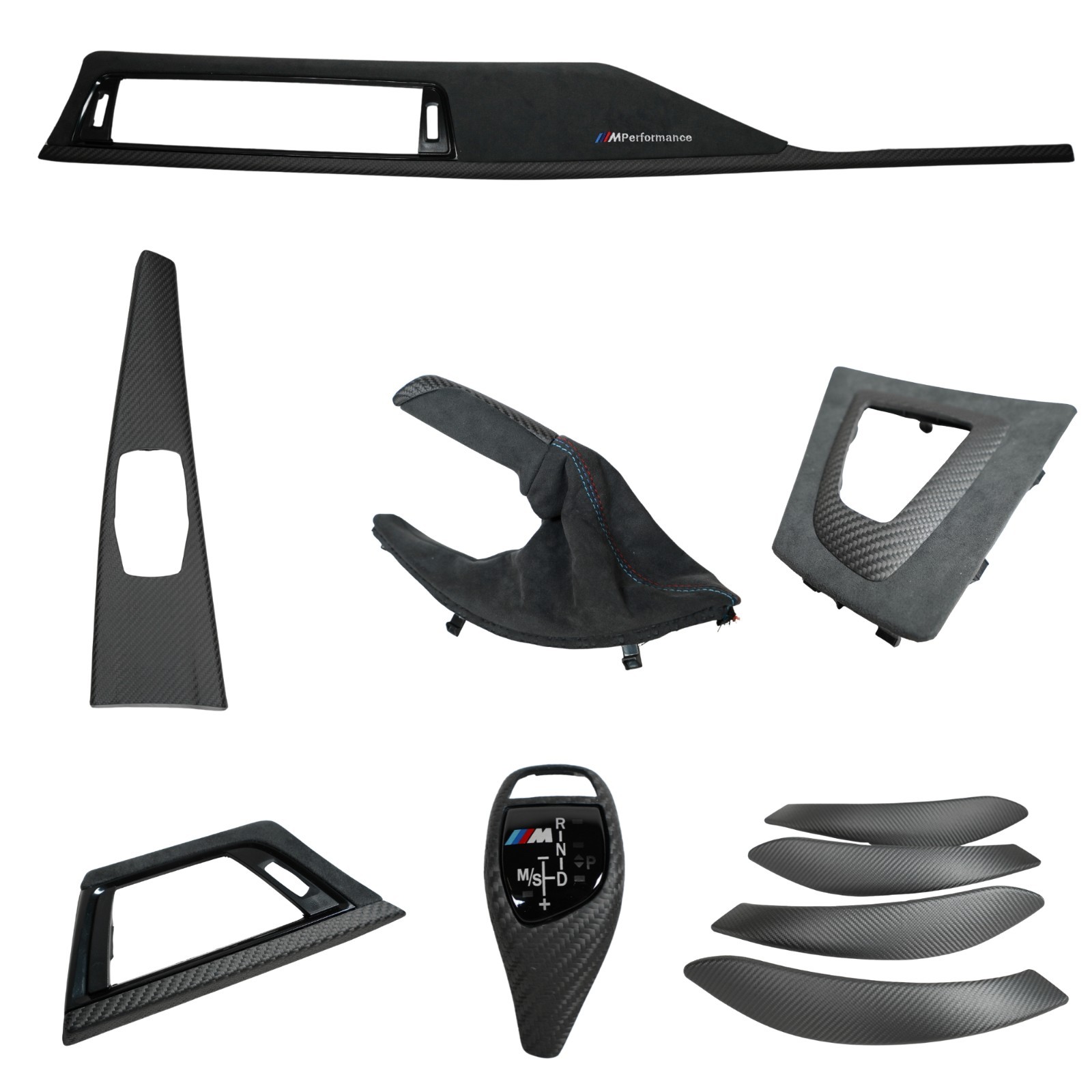 10 PC MP Style Matte Carbon Fiber Interior Sets For BMW F30 F31 F34