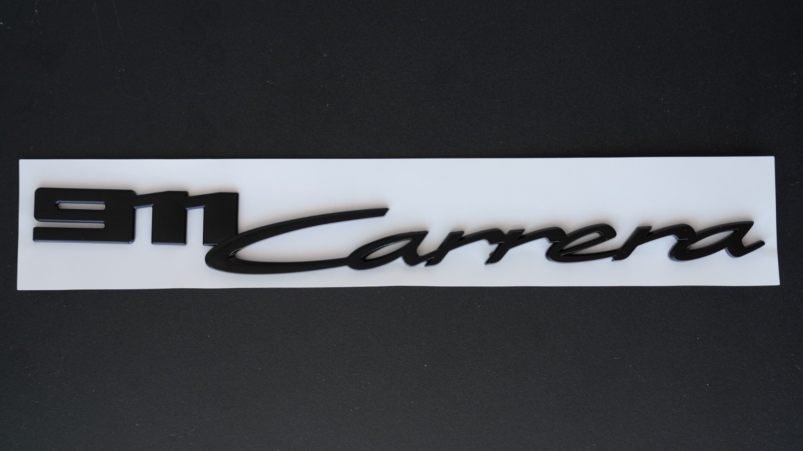 Porsche 992 911 Carrera Rear Badge – Matte Black