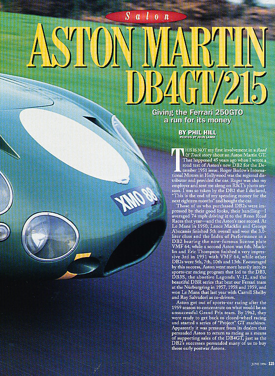 1996 1963 Aston Martin DB4GT - salon - Classic Article A28-B