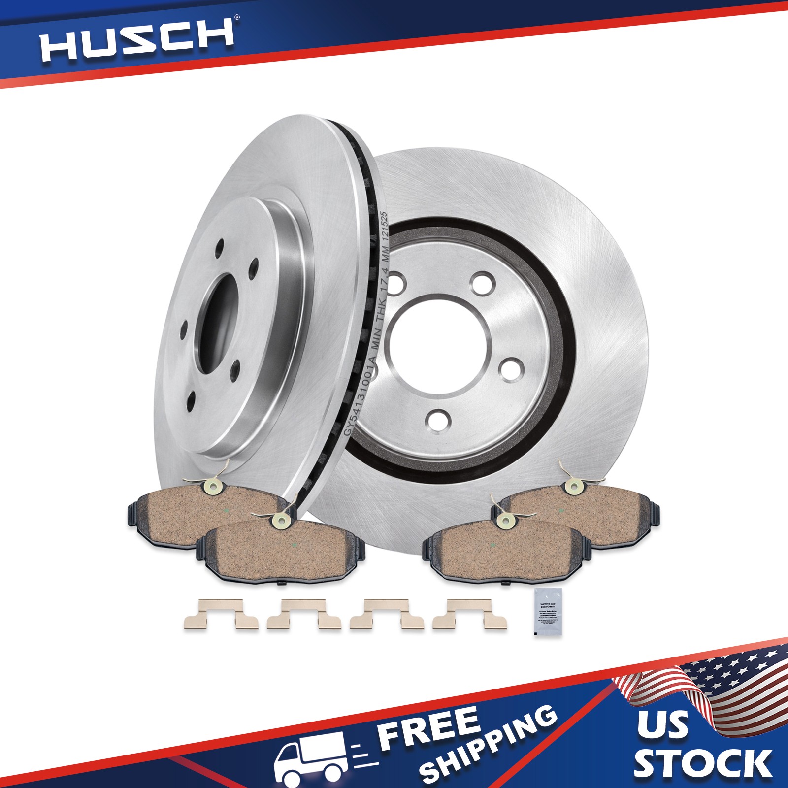 11.81 inch 300mm Rear Brake Rotors Ceramic Pads Kit for 2005 - 2011 Ford Mustang