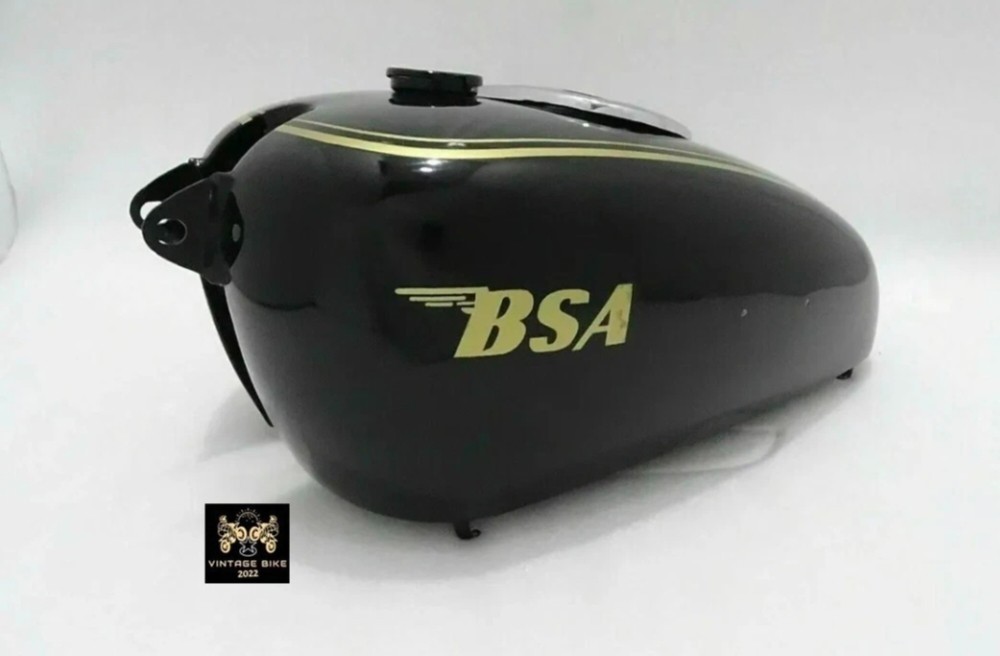 BSA M20/21 DLX M22 M23/24 BLACK PAINTED GOLDEN LINING PETROL TANK/COMPATIBLE FOR