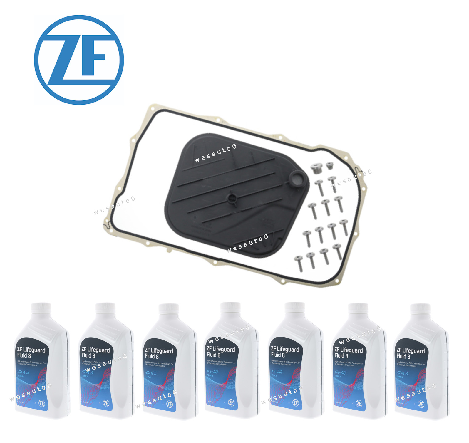 OEM ZF Transmission Oil Filter Gasket Bolt +7L ATF Fluid for BMW X3 X4 X5 X6 M