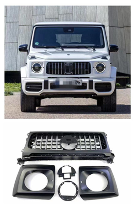 G63 Front Grille+Headlight Covers For Mercedes Benz W464 G500 G550