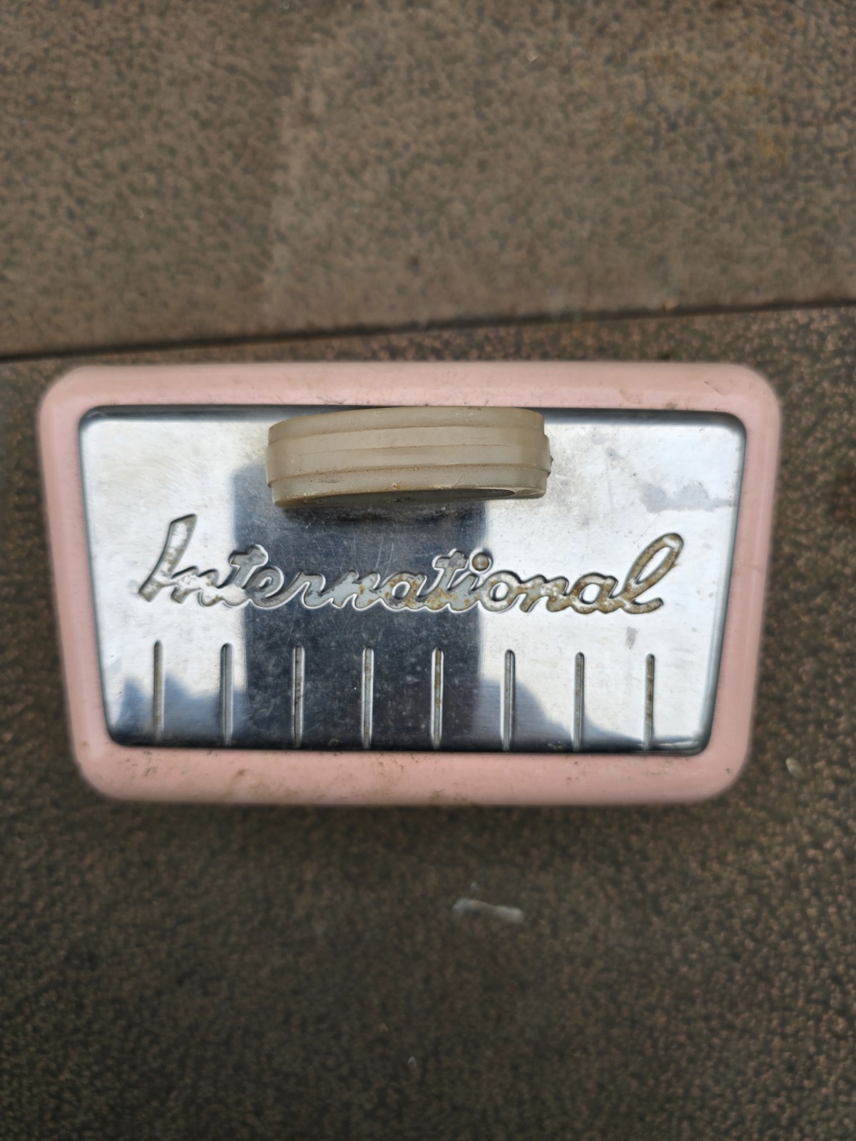 Vintage International Harvester IH Truck Pink Glove Box Door & Dash Ashtray