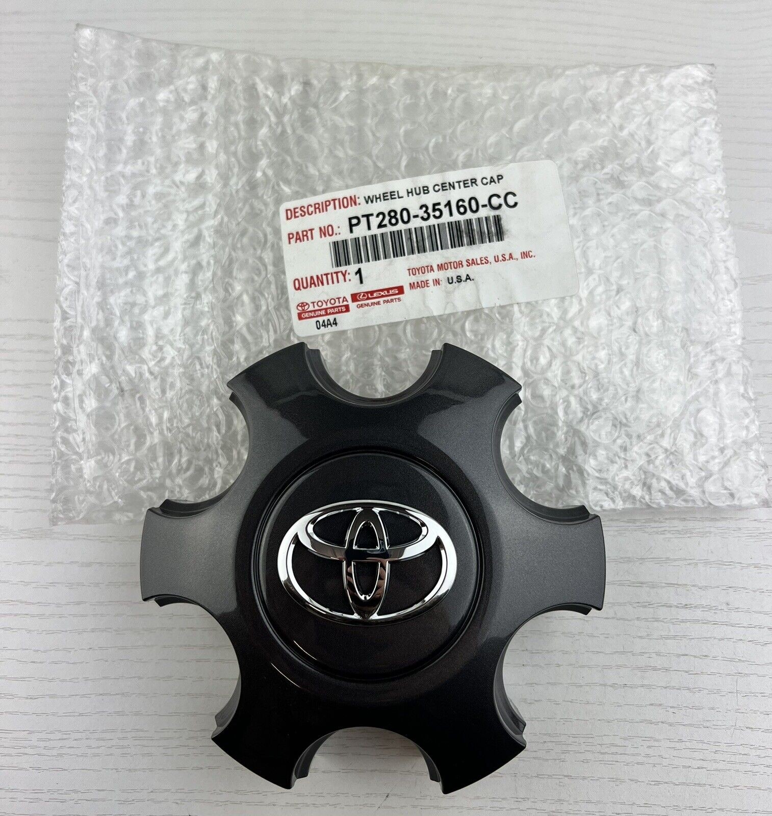 16-22 Toyota Tacoma OEM Center Cap 42603 YY290 (NEW) Charcoal PT280-35160 -CC 16-22 Toyota Tacoma OEM Center Cap 42603 YY290 (NEW) Charcoal PT280-35160 -CC