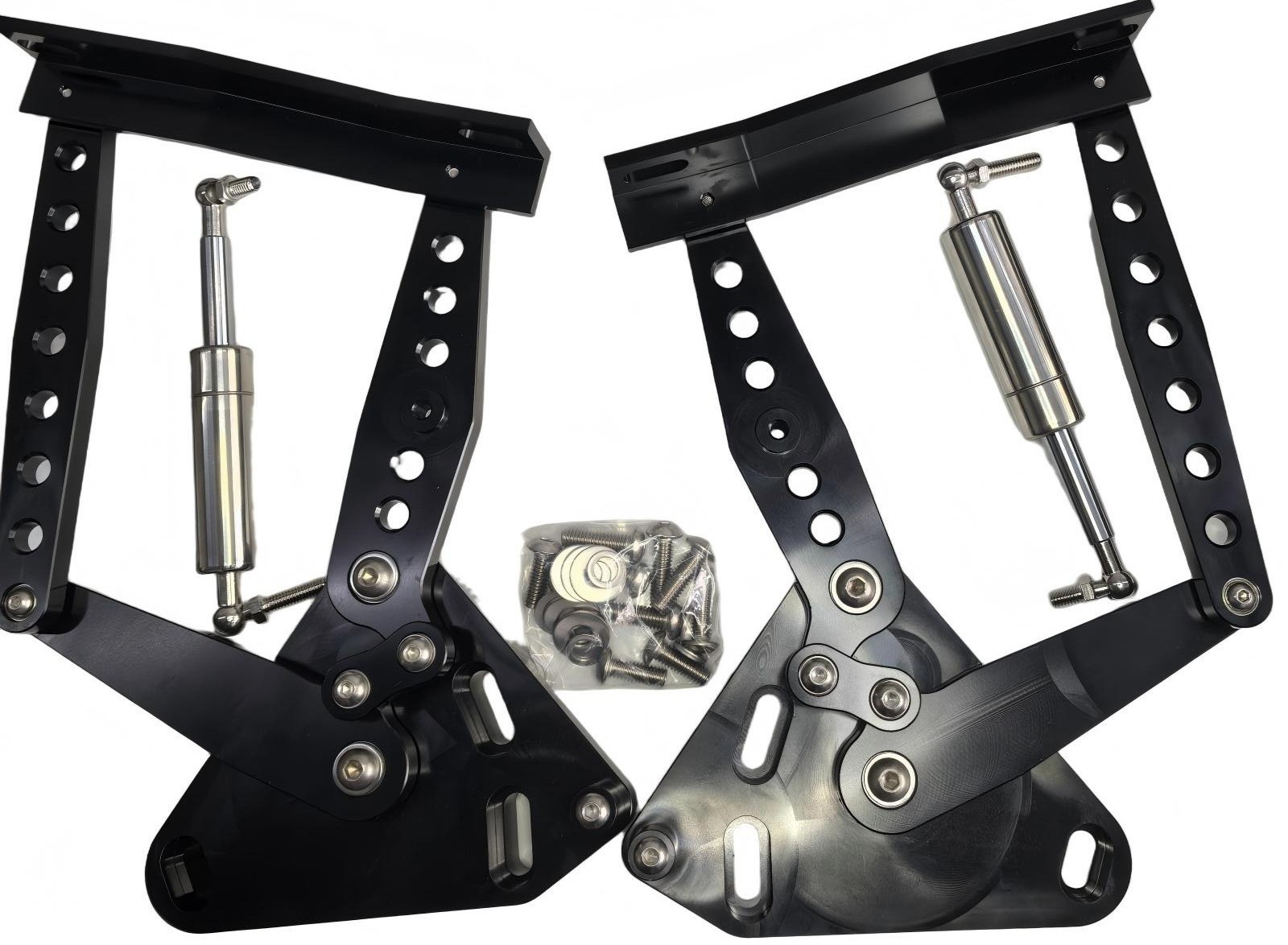 For 1967-72 Chevy GMC Truck Pickup C10 20 K10 K20 Black Billet Hood Hinges Pair