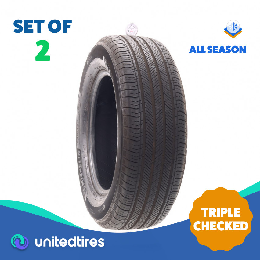 Set of (2) Used 255/65R18 Michelin Primacy All Season 111H - 7/32