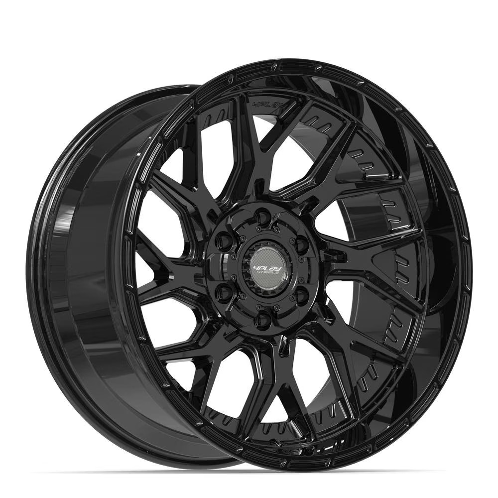 Set(4) 4PLAY Wheels 4PL28 20x10 Gloss Black Wheels 6x135 & 6x139.7 -18ET
