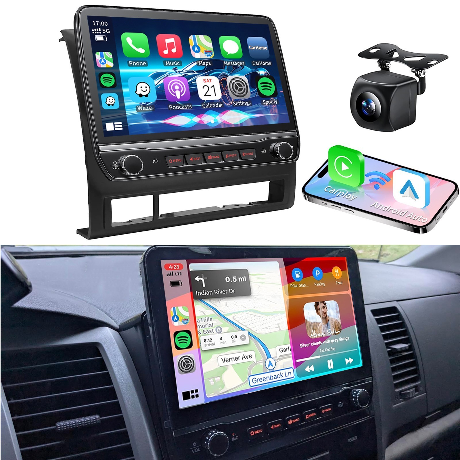 Wireless Carplay For Toyota Tacoma 2005-2015 Car Navi Stereo Radio Plug Play