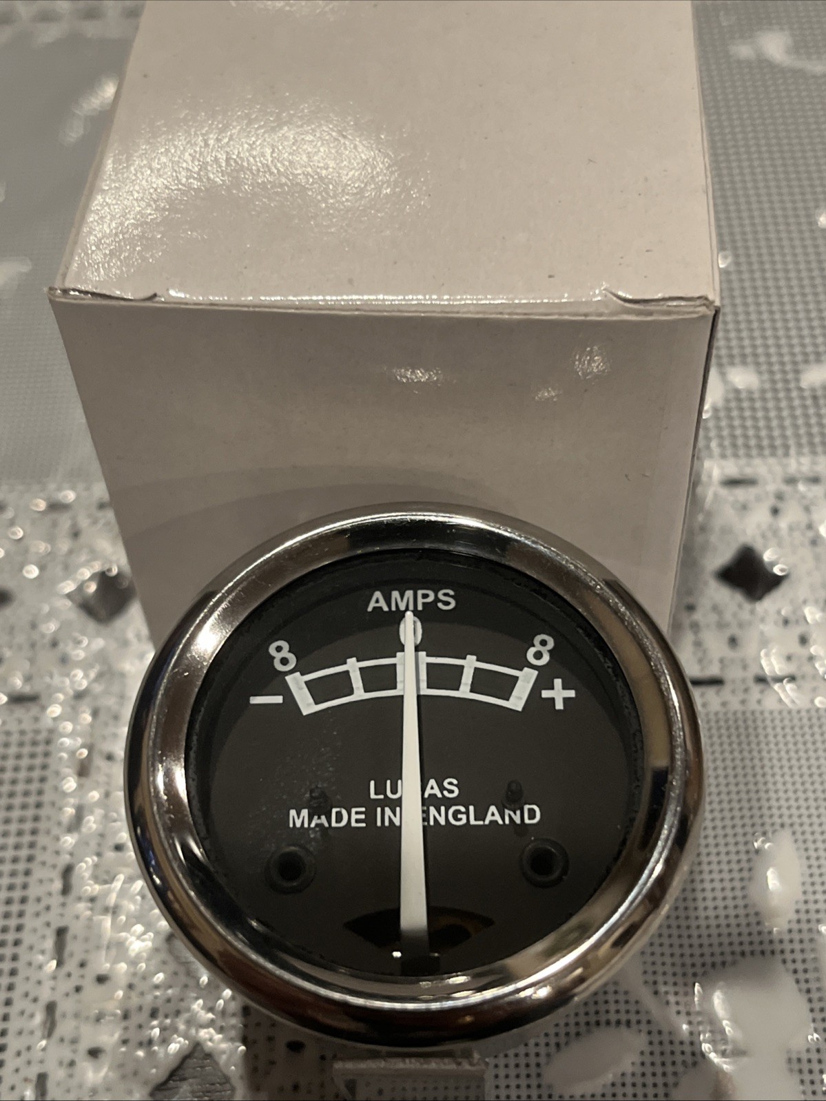 Lucas Repro Ampere Meter 8 AMP Ammeter For Norton BSA Triumph Ariel AJS