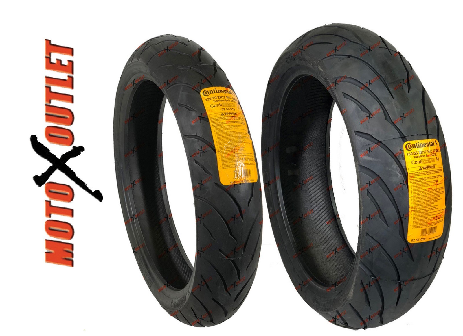 Continental ContiMotion 120/70ZR-17 Front 180/55ZR-17 Motorcycle Tires (2 Tires)