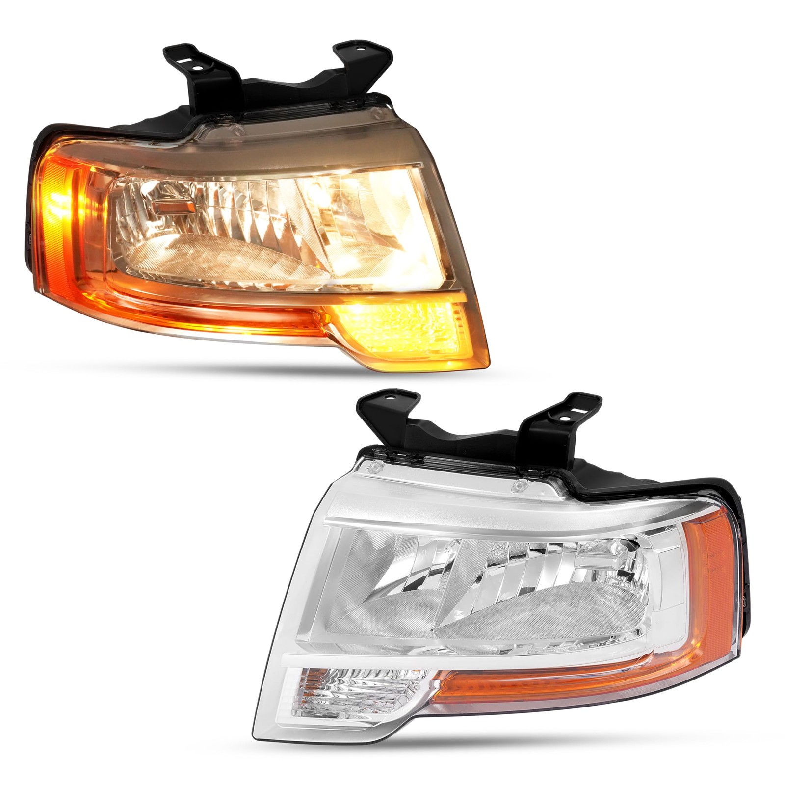 HECASA Headlight Assembly w/LED Indicator Compatible with Expedition HECASA Headlight Assembly w/LED Indicator Compatible with Expedition
