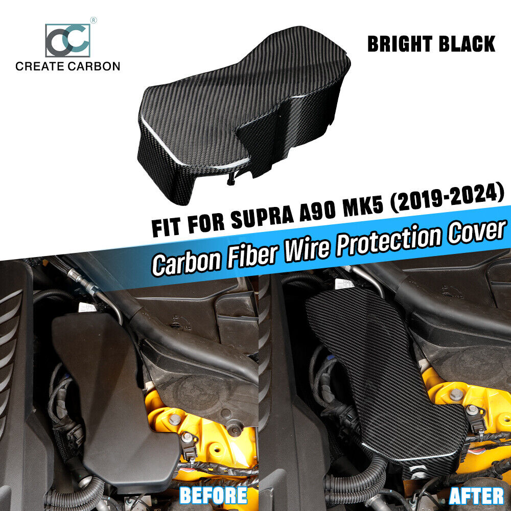 Dry Carbon Fiber Engine Room Wire Protection Cover For Toyota Supra MK5 A90