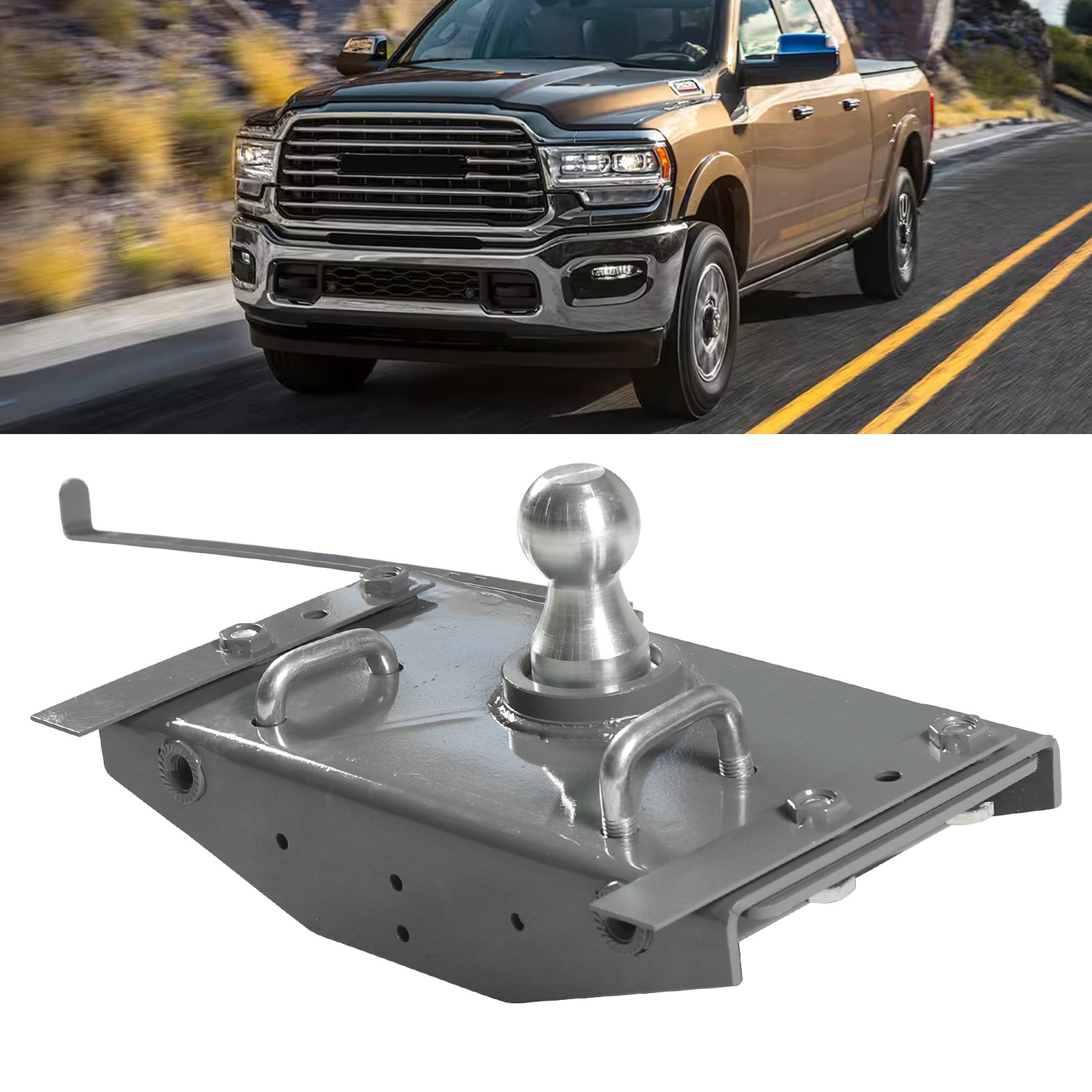 For 2019-2024 Dodge Ram 2500 3500 Under Bed Gooseneck Trailer Hitch System
