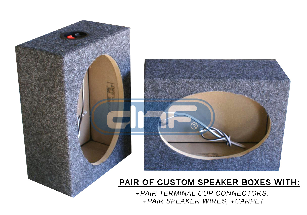 2 Speaker Boxes Square 6 x 9 Inch Car Audio Speaker Box Enclosures 6\