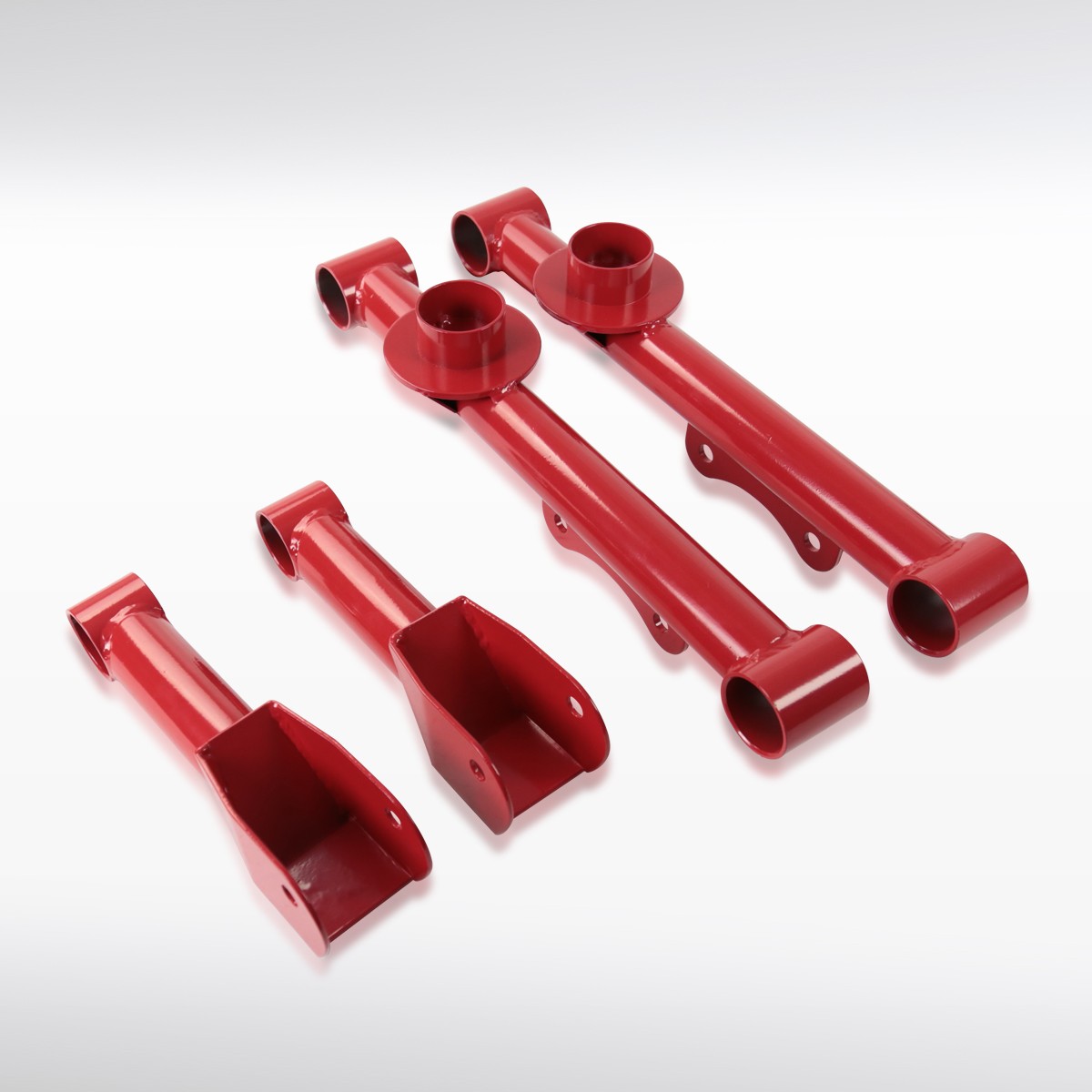 Fit 1979-2004 Ford Mustang Red Carbon Steel Rear Lower Upper Control Arms