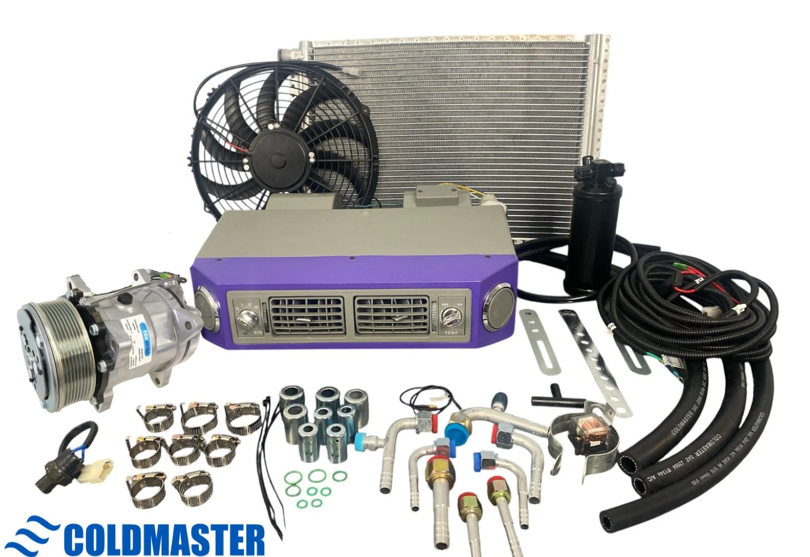 Coldmaster A/C  Kit Universal Kit UnderDash Evaporator 406-100  12V Purple, PK-8