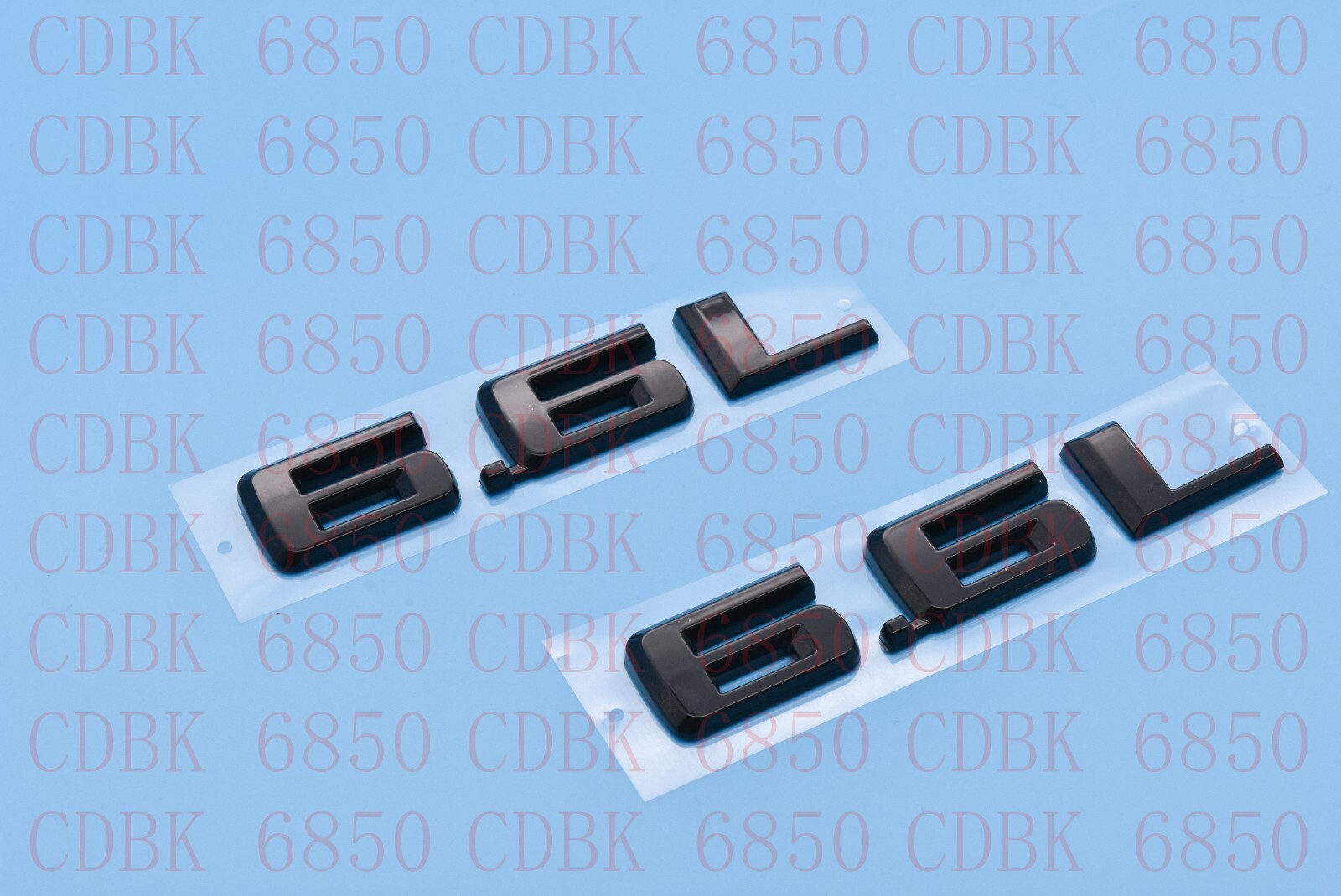2x  6.6L V8 Hood liter gas Emblem Engine Badge Chevrolet Silverado Matte Black