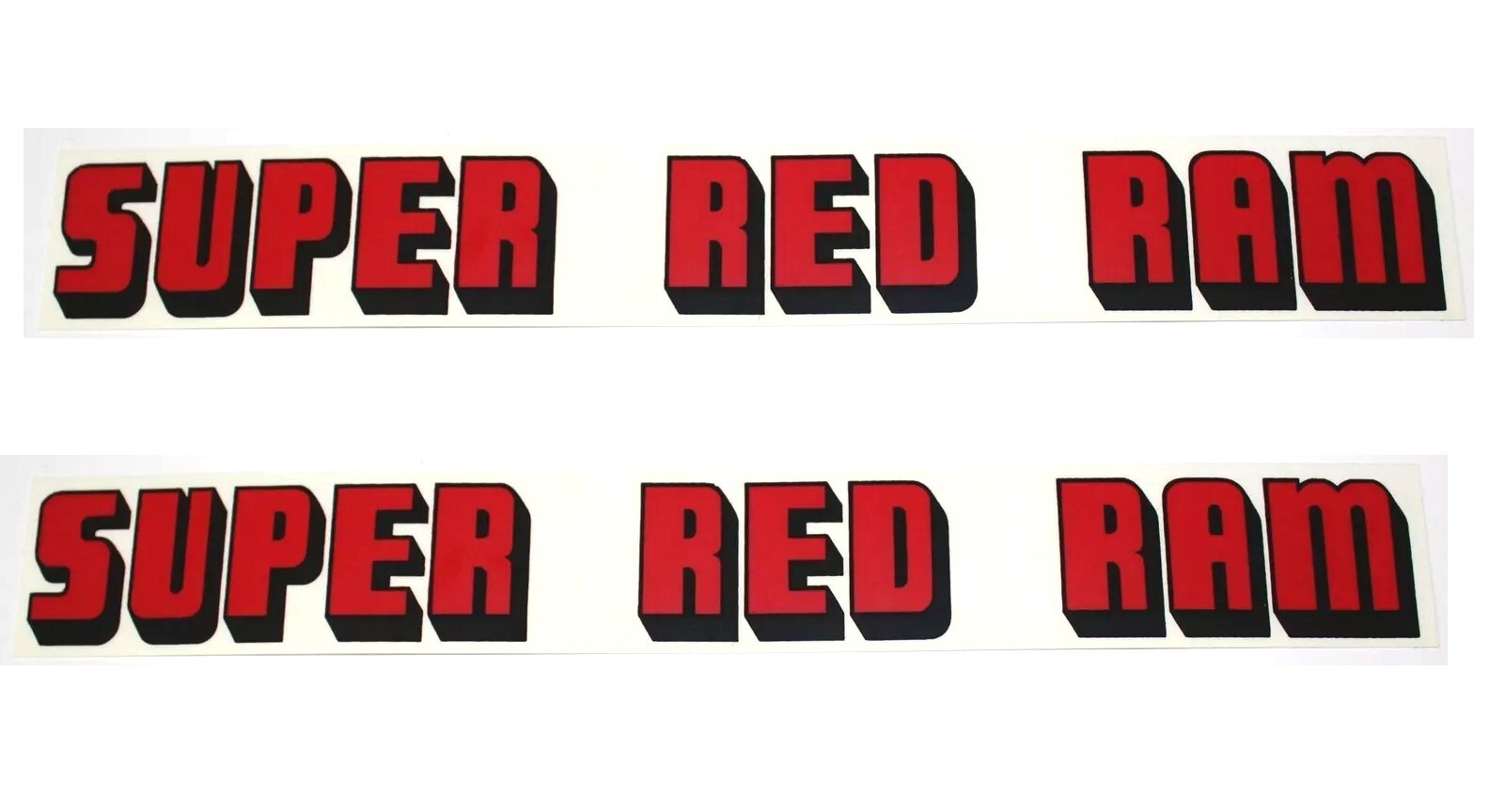 For 1955-59 Dodge Super Red Ram Valve Cover Decals Set