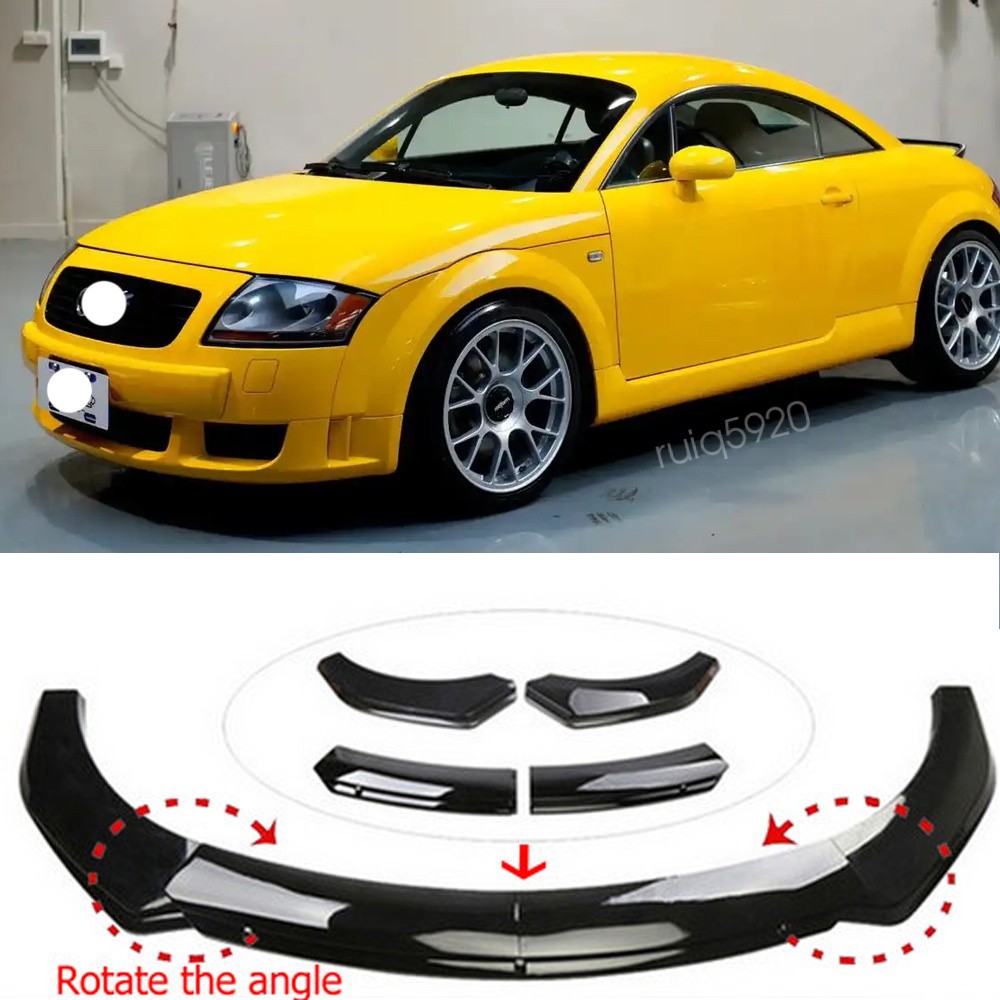 For Audi TT TTS Quattro Glossy Front Bumper Lip Spoiler Splitter Spoiler Kit
