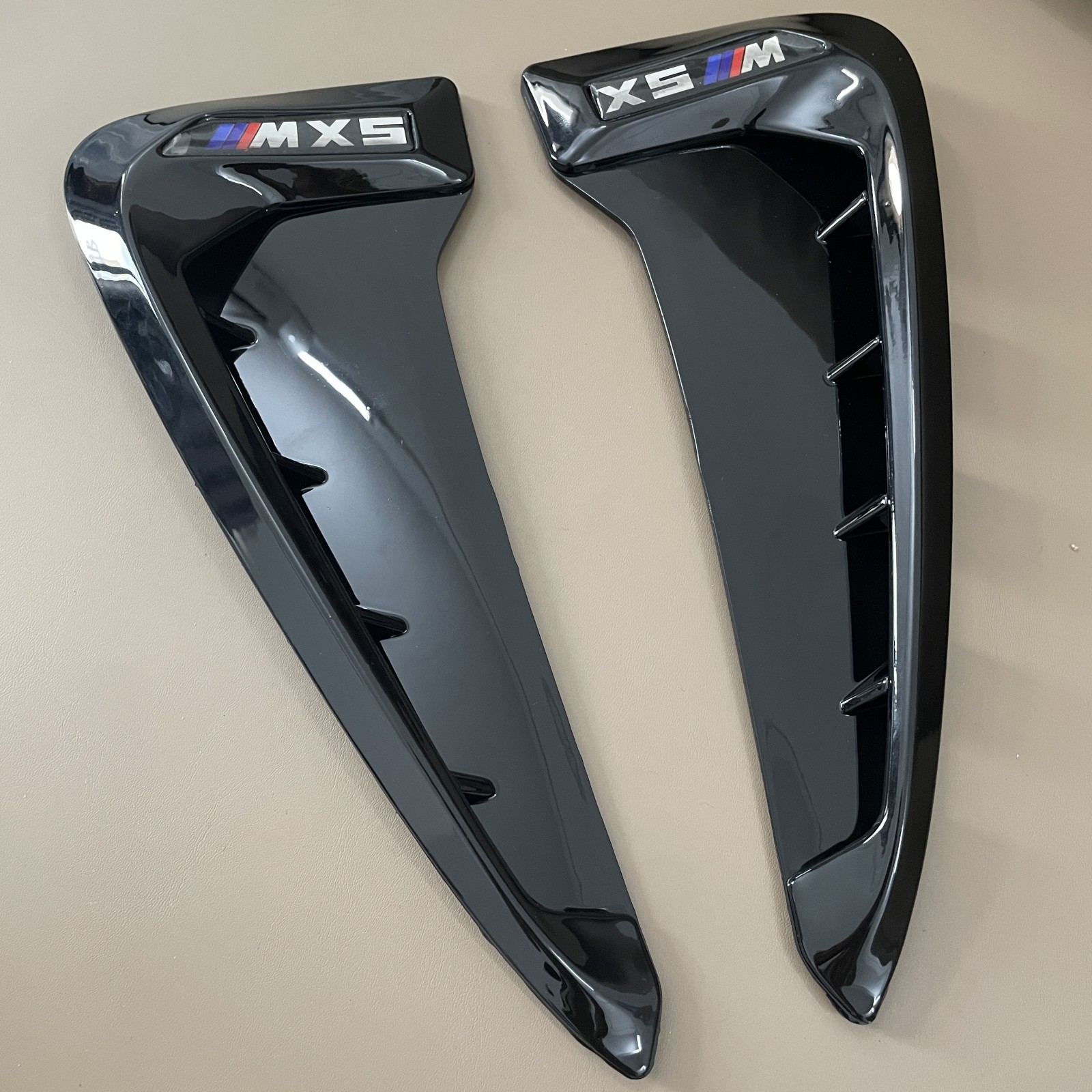 X5M Glossy Black Side Fender Vent Cover Trim For BMW F15 X5 F85 SUV 2014-2018