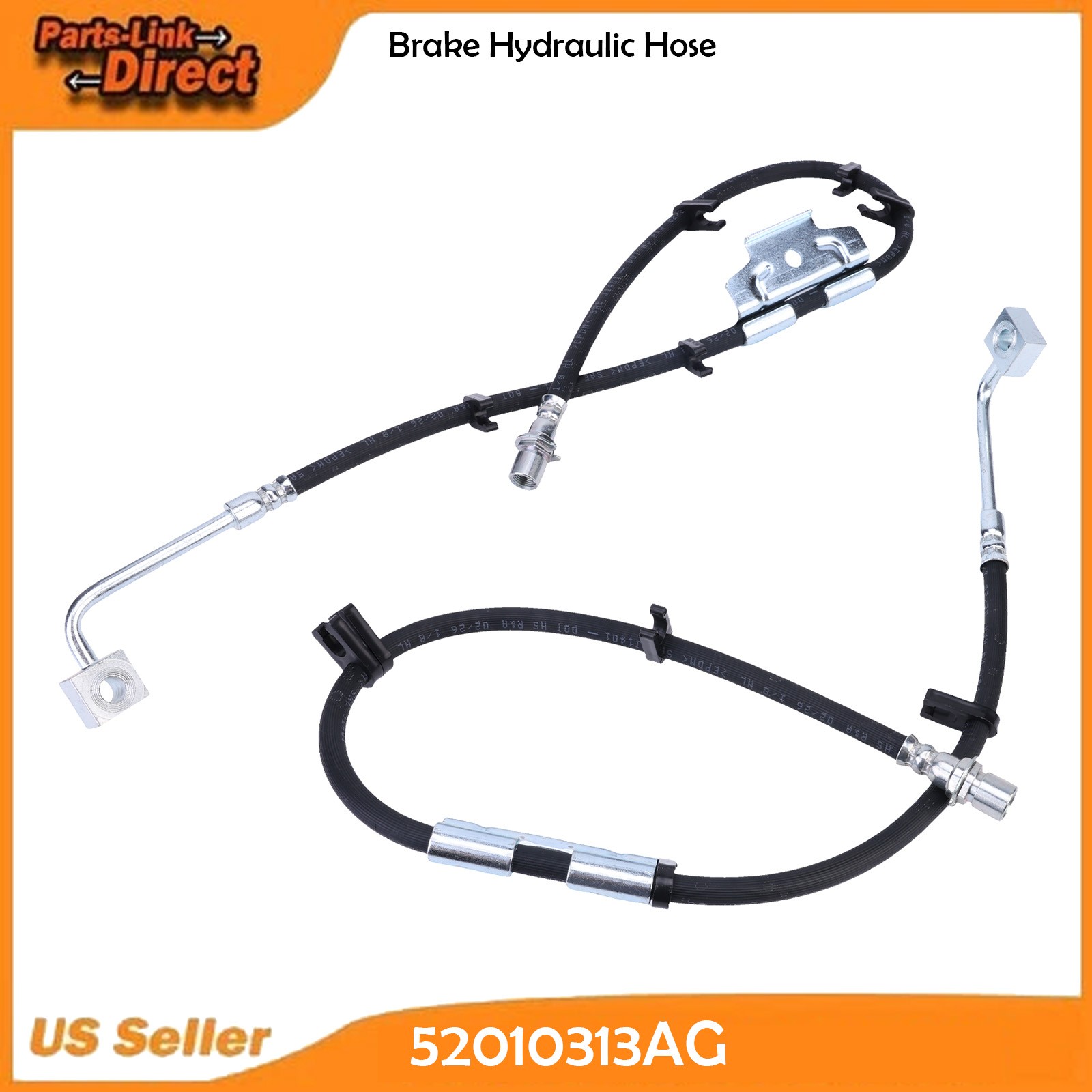 2PCS Front Left and Right Brake Hydraulic Hose for Dodge Ram 2500 3500 03-10 Ram