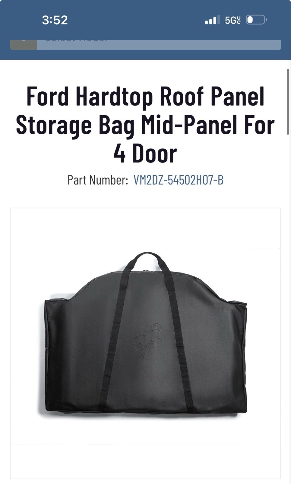 2021-2026 Ford Bronco Roof Panel Stowage
