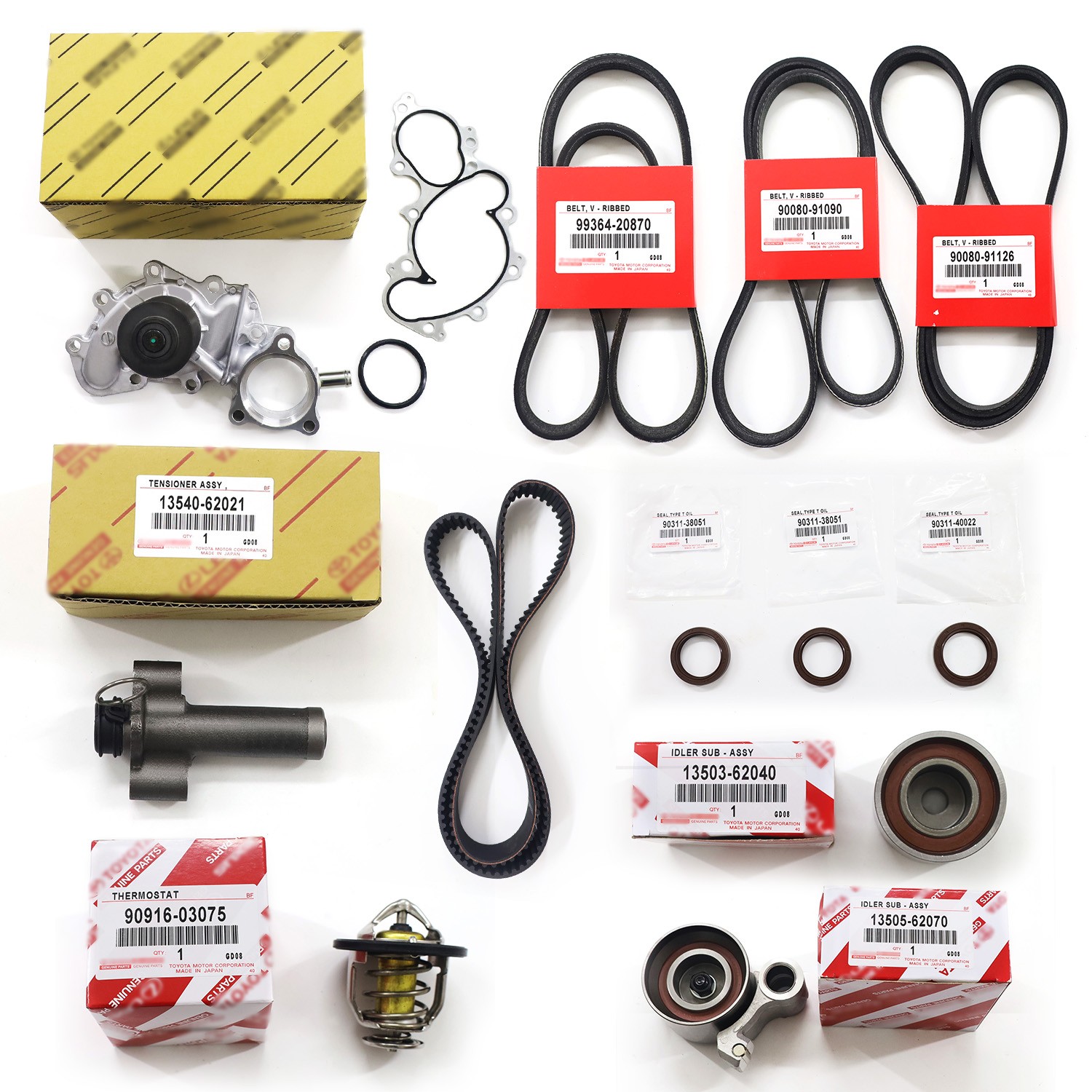 Genuin Timing Belt Kit With Water Pump for Tacoma Tundra 4Runner 3.4L V6 US