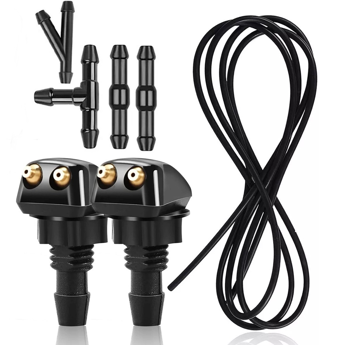 9.8Ft Windshield Washer Hose Wiper Blade Pipe Tube Jet Spray Nozzle 4X Connector