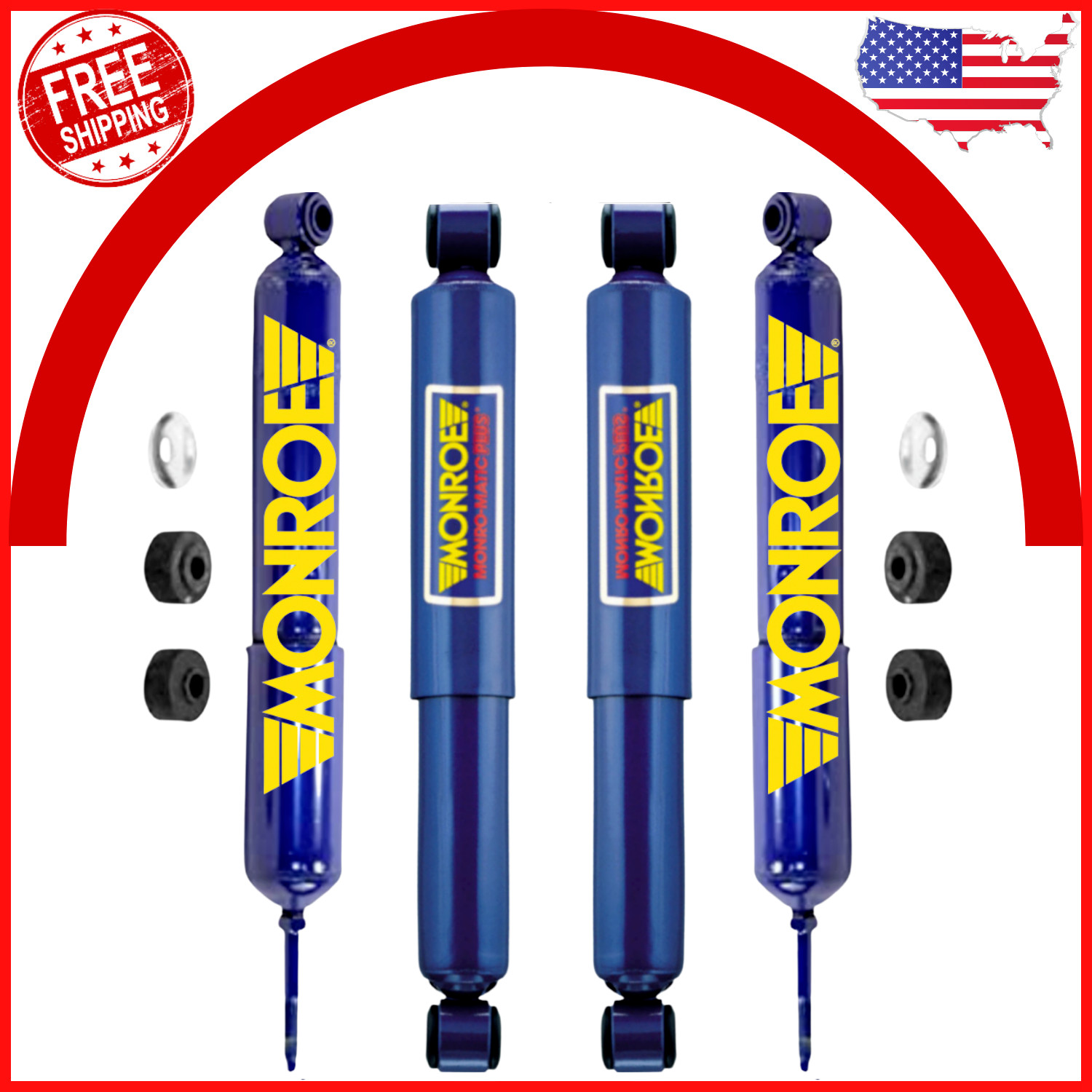 Monroe Front & Rear Shocks Absorbers Kit Set 4PC For Chevy Silverado 2500 HD GMC