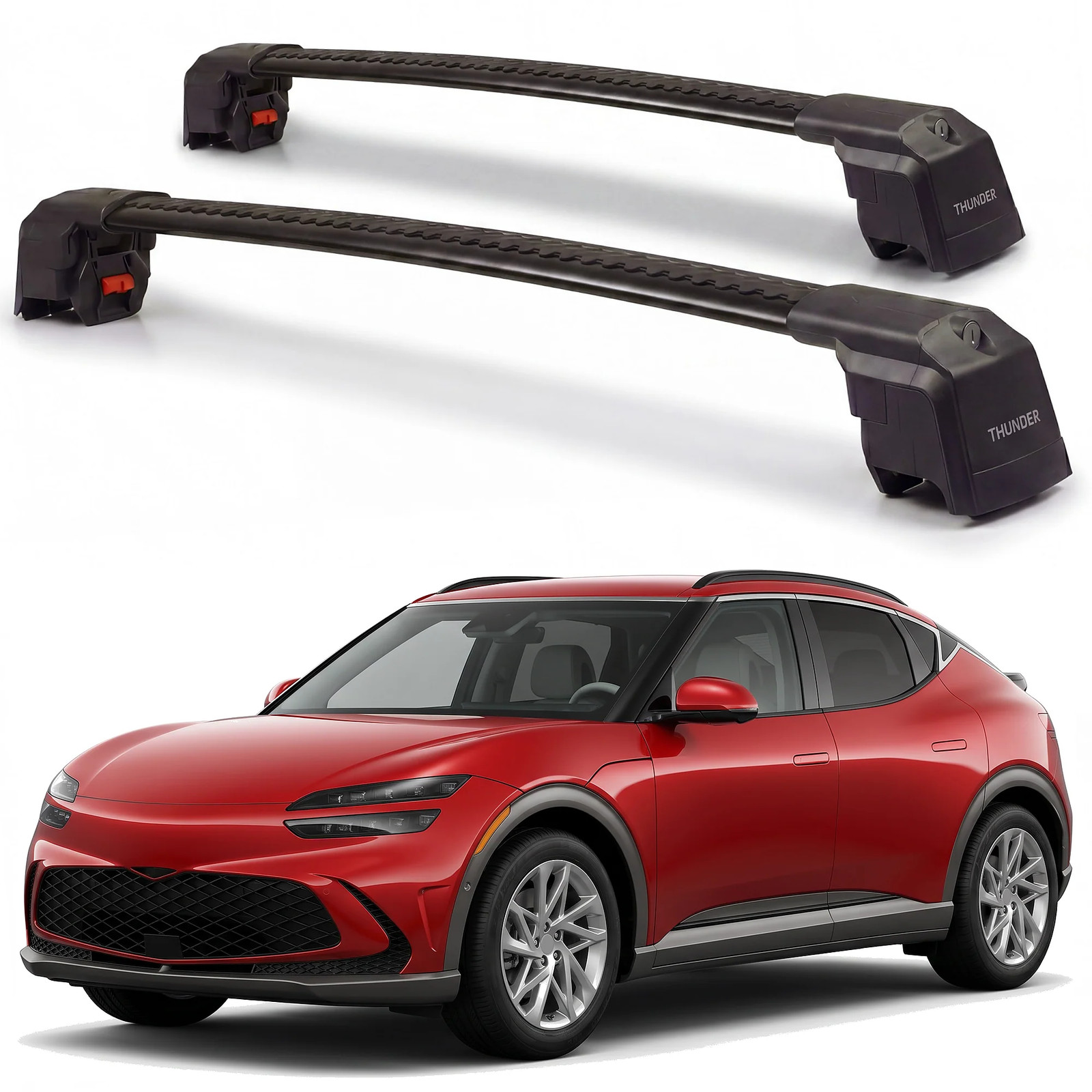 Roof Rack Cross Bars for Genesis GV60 2023-2026 Aluminum Crossbars Black