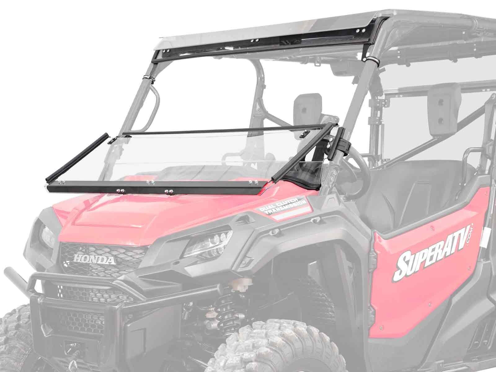 SuperATV 3-IN-1 Flip Down Windshield for Honda Pioneer 1000 / 1000-5 (2016+)