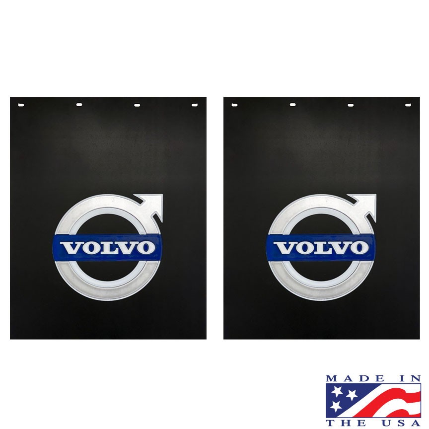 VOLVO RUBBER Mud Flaps Poly-Rubber 24” X 30” SEMI TRUCK VOLVO Logo (pair) Black VOLVO RUBBER Mud Flaps Poly-Rubber 24” X 30” SEMI TRUCK VOLVO Logo (pair) Black