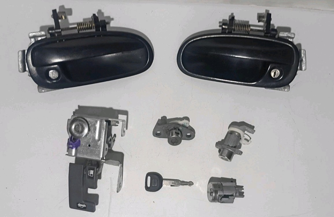 96-00 Honda Civic Door Handles Black OEM Lock Set Sedan 6 Piece Lock set 4 Door 96-00 Honda Civic Door Handles Black OEM Lock Set Sedan 6 Piece Lock set 4 Door