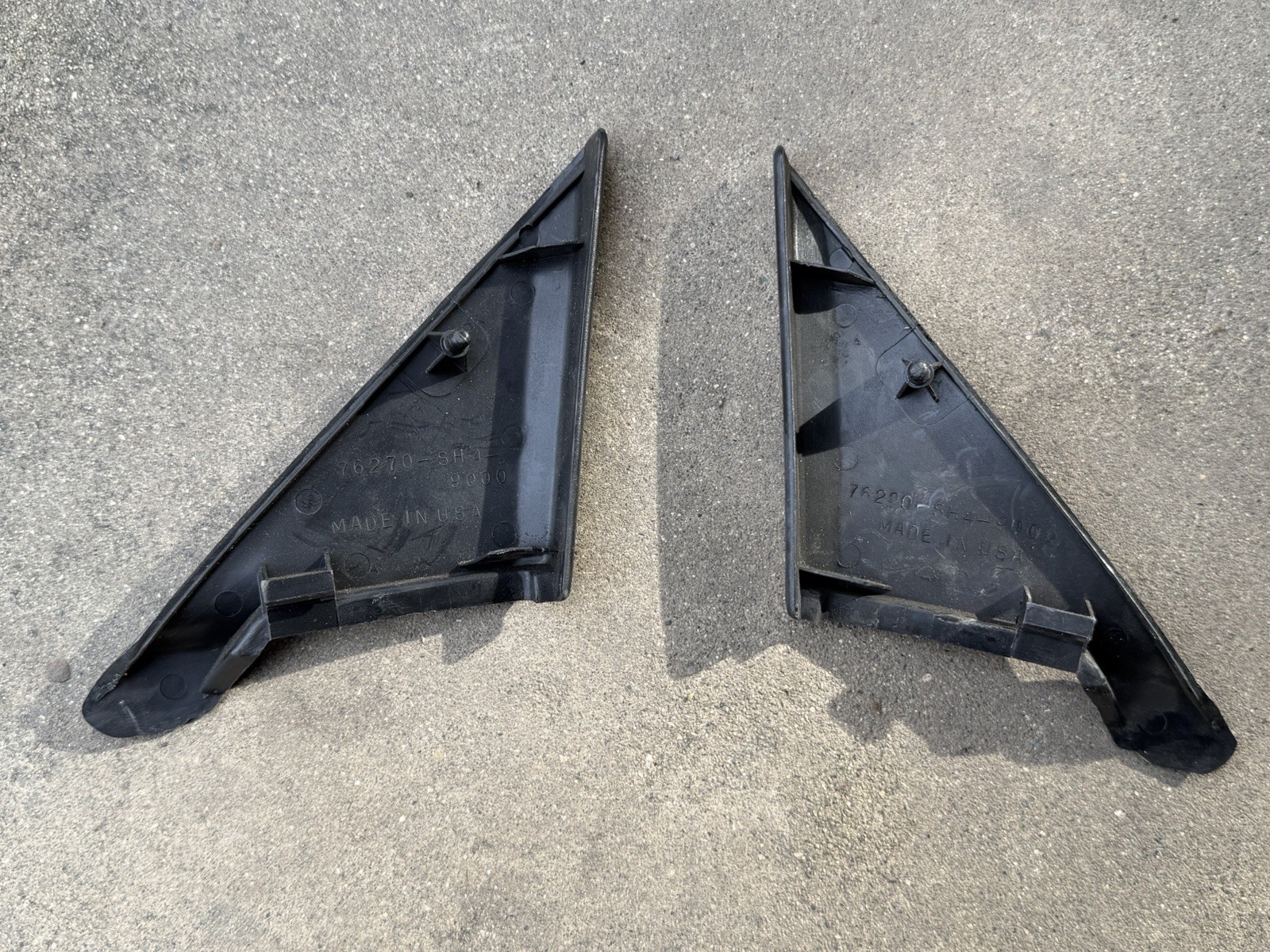 OEM 1988-1991 Honda Civic 4Door Sedan  Mirror Sub Garnish Left /Right Set