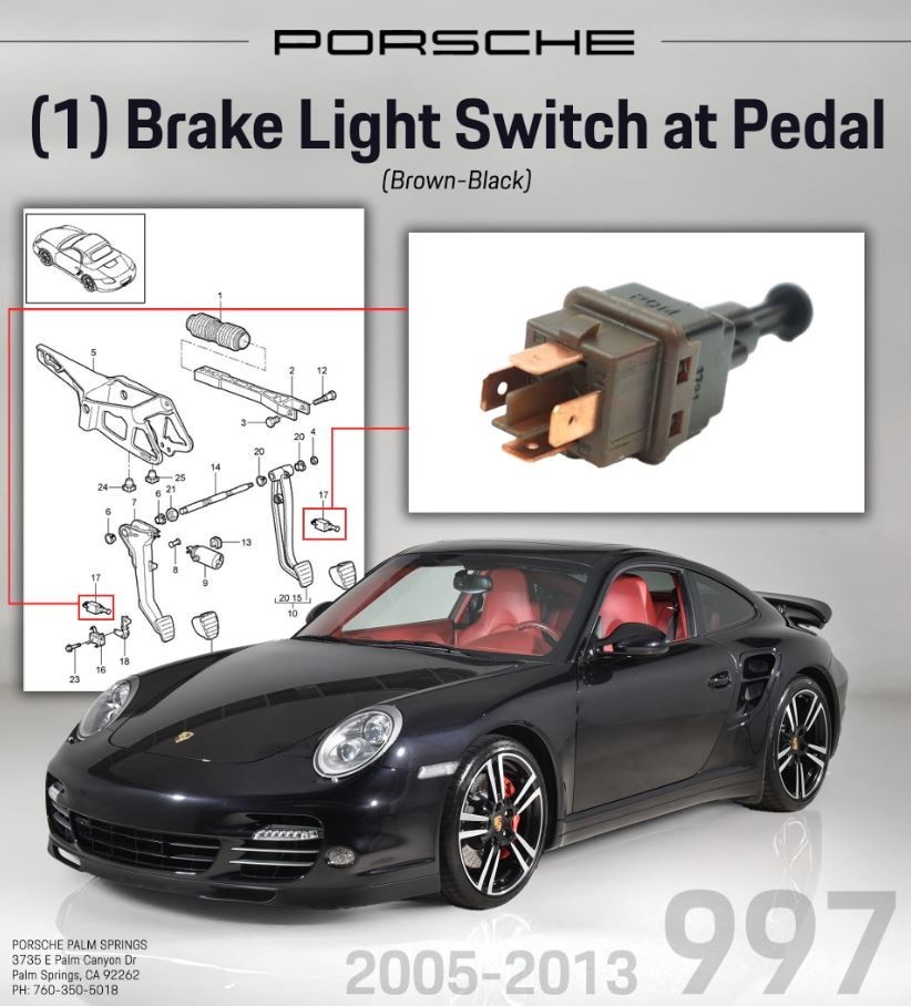 2005-2013 Porsche 997 Brake Lamp Light Switch At Pedal 99661311303