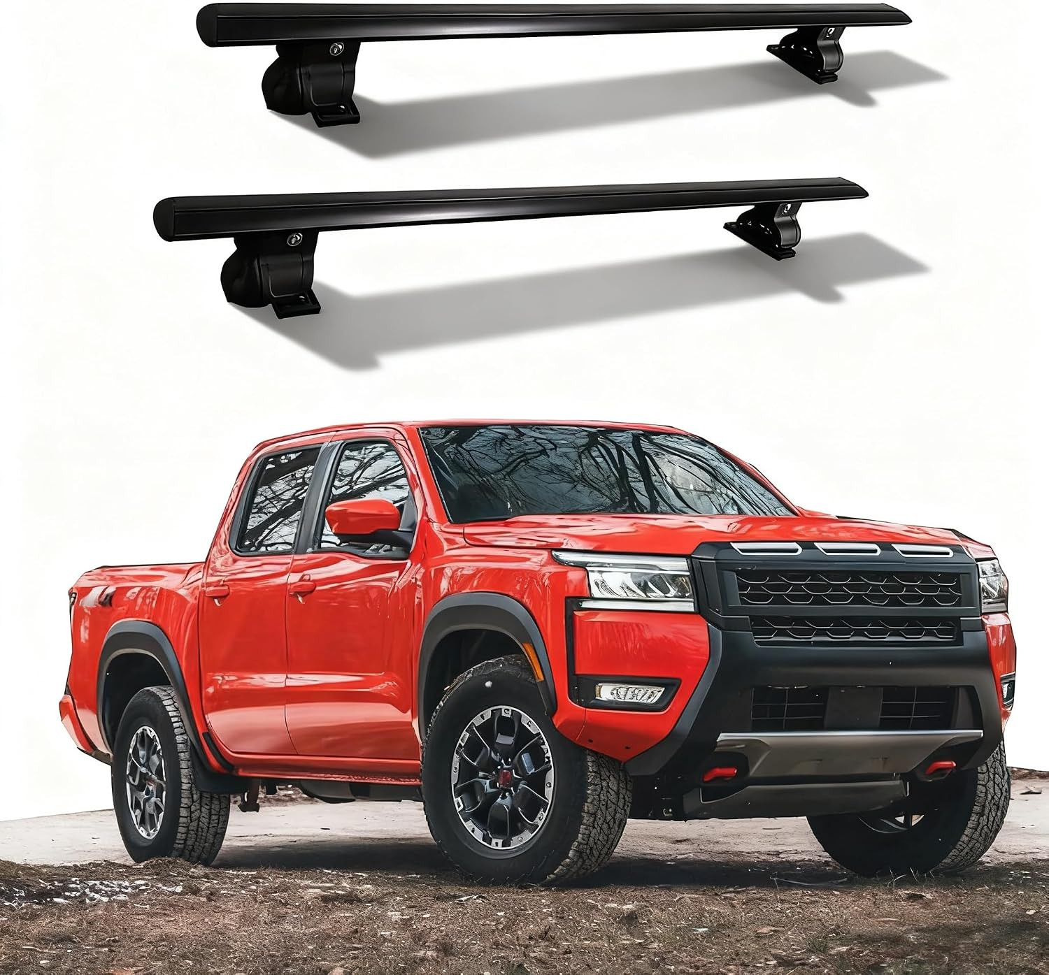 2PCS Black Roof Rack Cross Bars for Nissan Frontier 2022-2027 Without Roof Rails