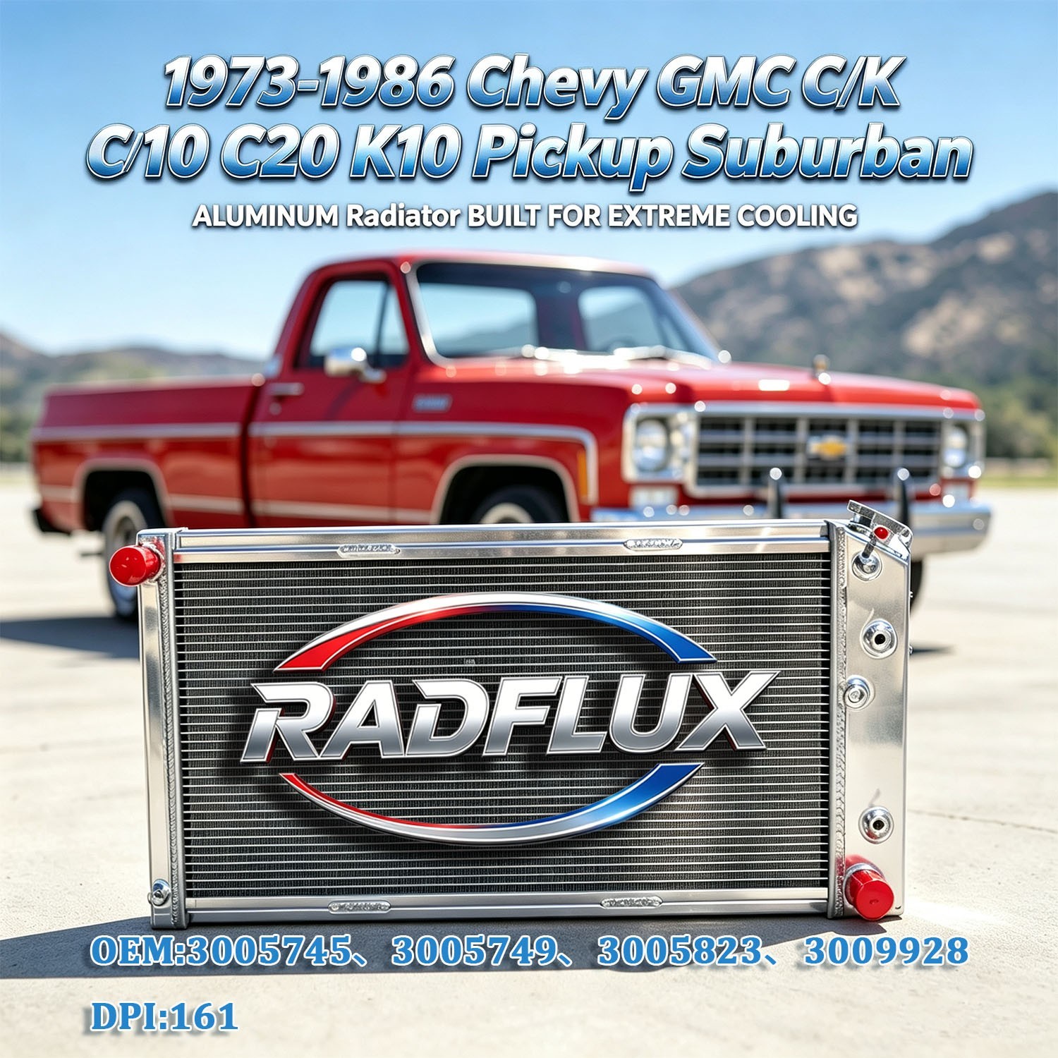 3 Rows Radiator For Chevy GMC C/K C10 C20 K10 Pickup Suburban 1973-1986 AT CC161