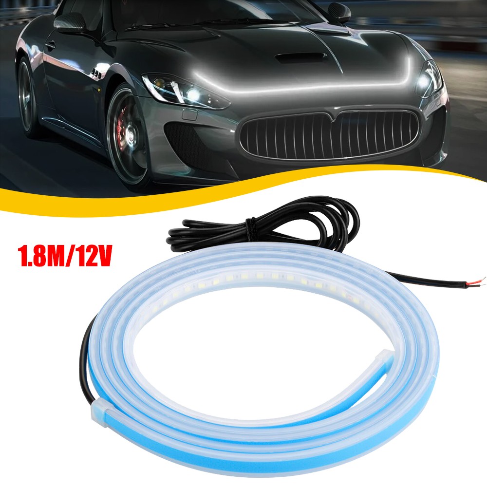 5.9ft Flexible LED Daytime Running Light Strip Dynamic Car LED Hood Light New