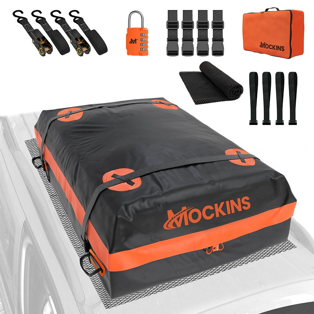 Mockins 20 Cu Ft. Orange Waterproof Rooftop Bag (53