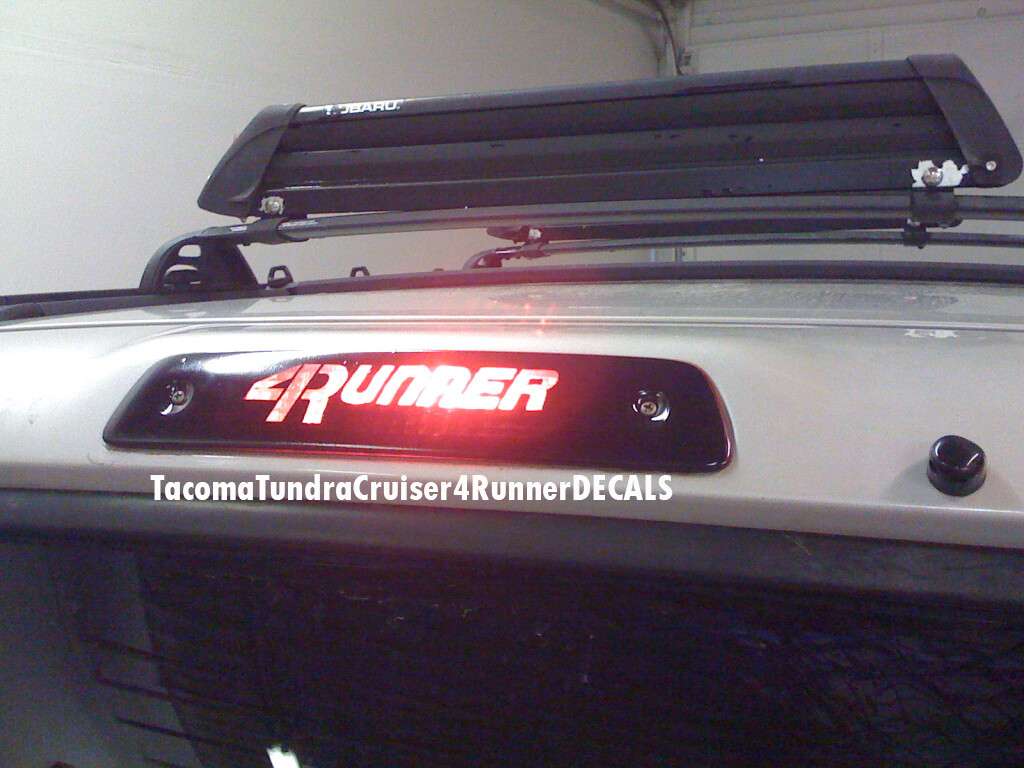 FITS Toyota 4Runner 3rd Brake Light Decal - 96 97 98 99 00 01 02 FITS Toyota 4Runner 3rd Brake Light Decal - 96 97 98 99 00 01 02