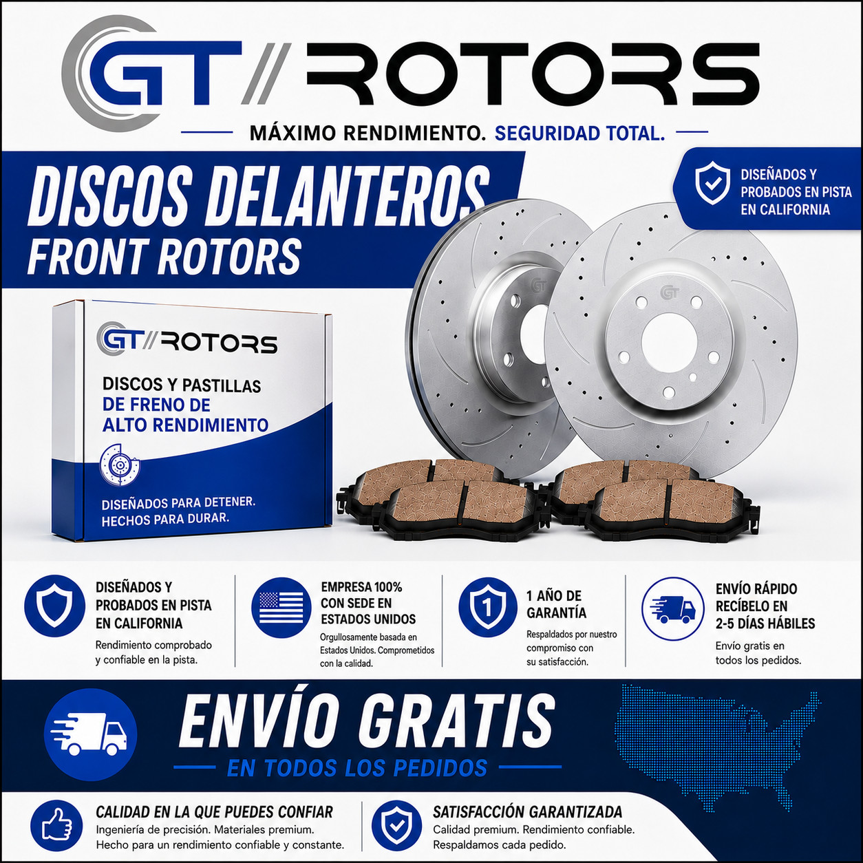 [DELANTEROS] Discos de Freno + Pastil for Kia Soul 2017-2019 Kia Forte 2019-2024