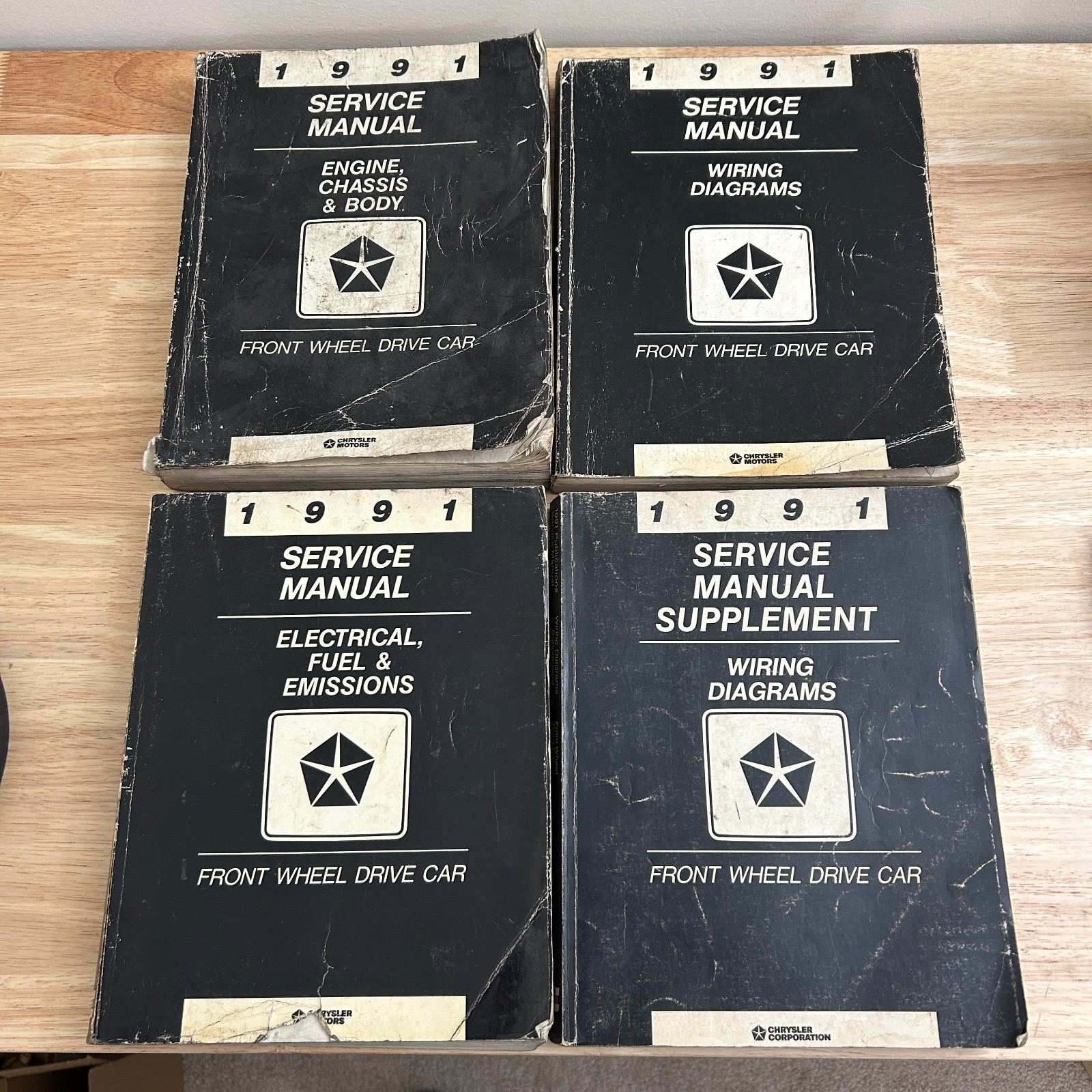 1991 Chrysler Dodge Plymouth Front Wheel Drive Car Factory Service Manual Set
