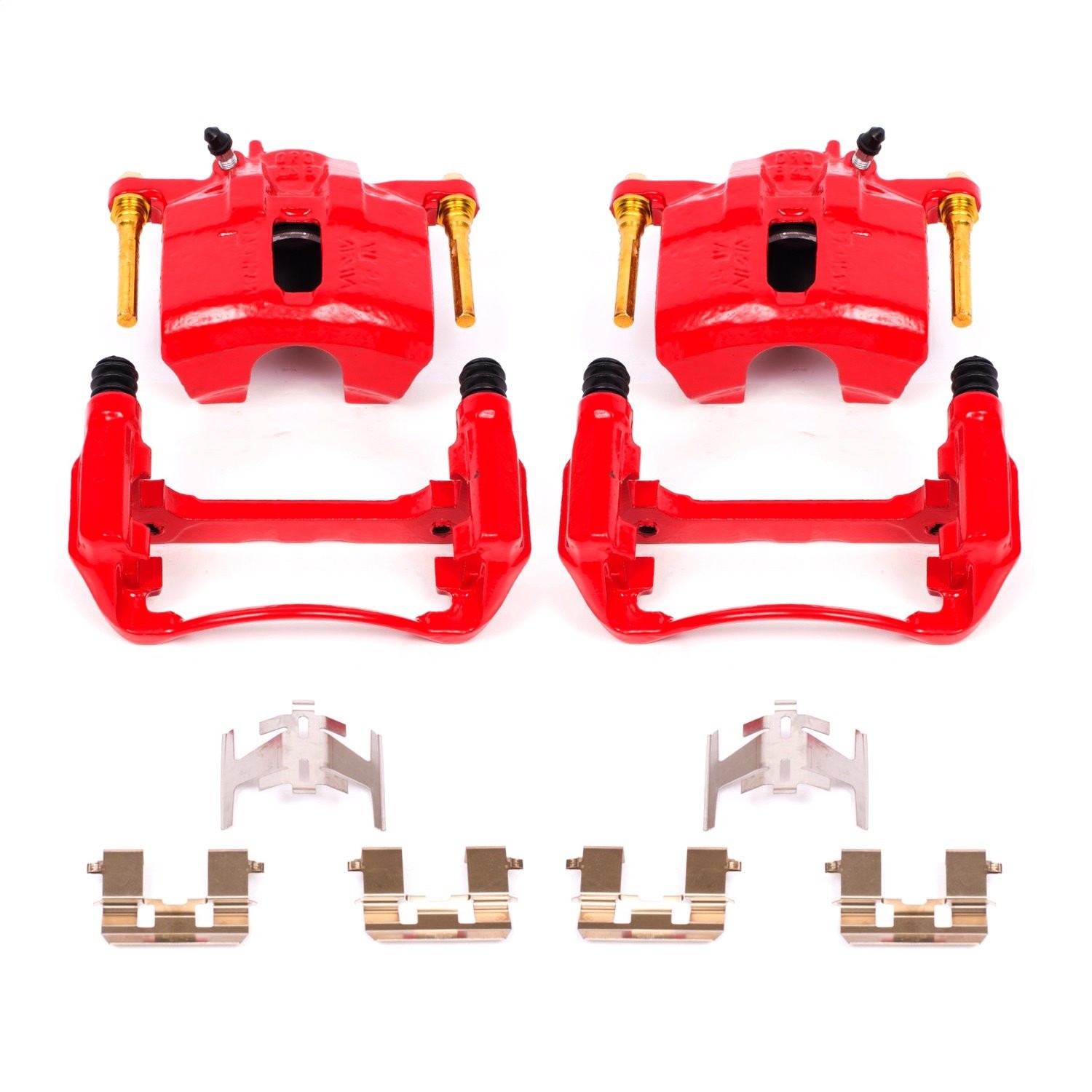 Power Stop Performance Front Brake Calipers Powder Coated Red Pair