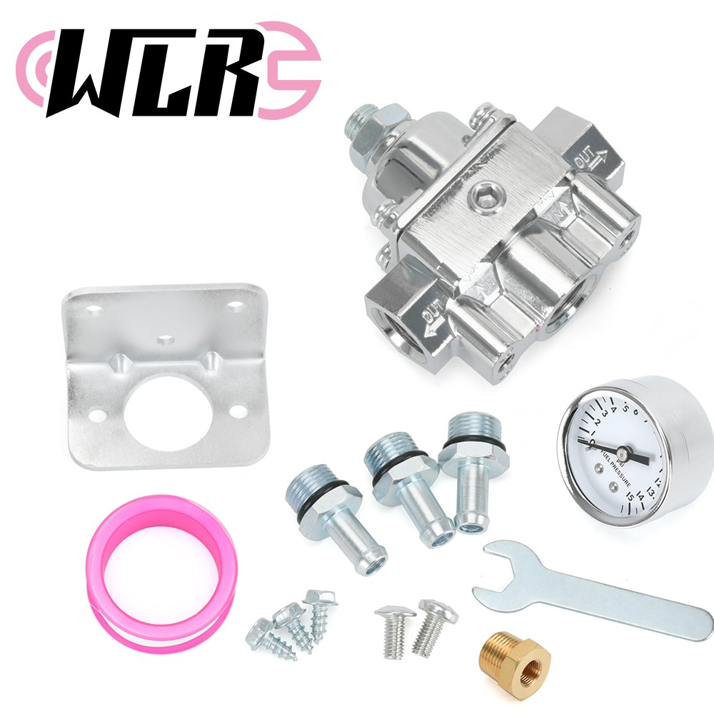 12-803 Inline Fuel Pressure Regulator 4.5-9 PSI For Holley Edelbrock Carb Kit