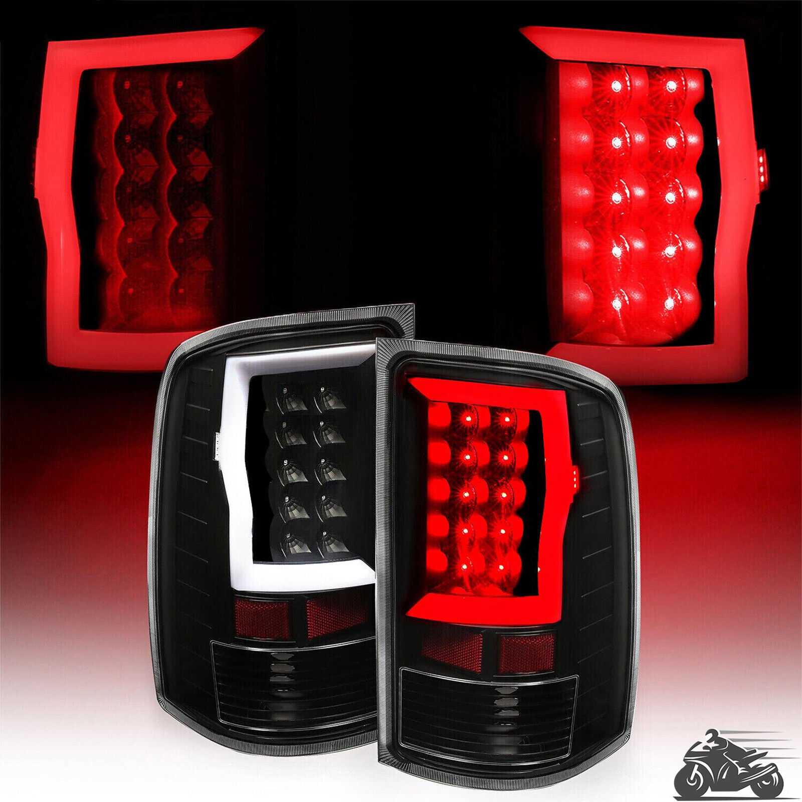Tail Lights For 2007-13 2014 GMC Sierra 1500 2500 HD 3500 HD LED Bar Lamps Pair