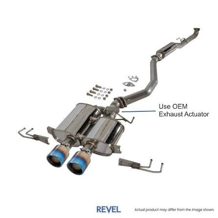 Revel T71209T Touring Premier Titanium Tips Exhaust for 23–24 Honda Civic Type R