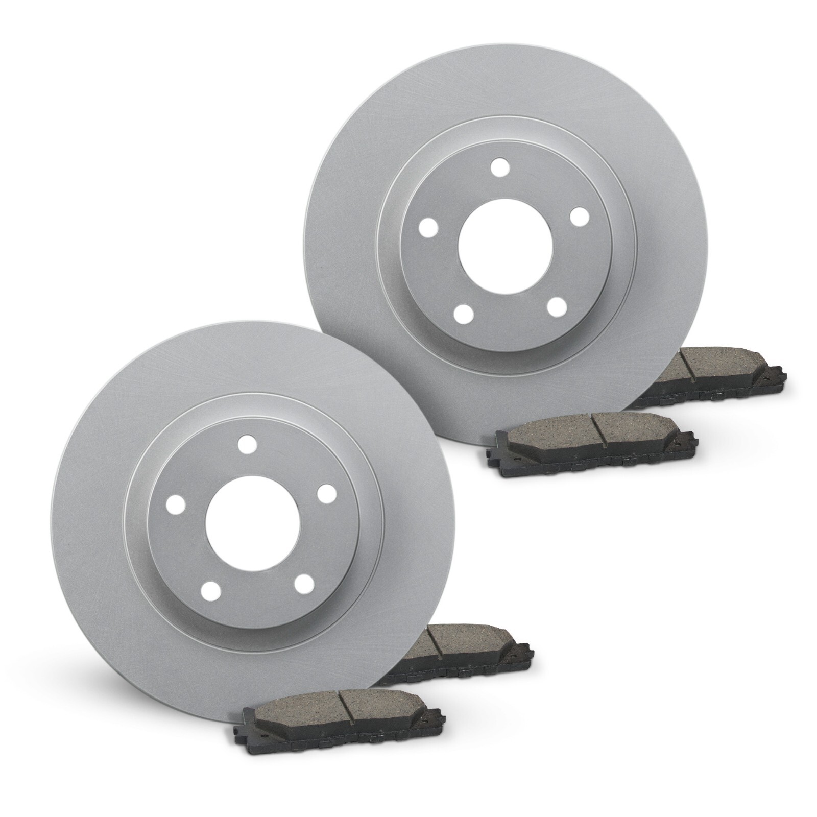 Front Geomet Brake Rotors + Pads for 2016-2017 Honda Accord LX-S