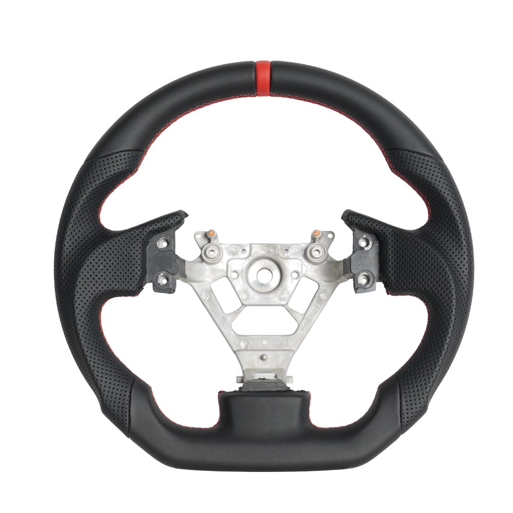 Full Leather Sport Steering Wheel Fit 2004-2007 Infiniti G35 X Sedan Red Line