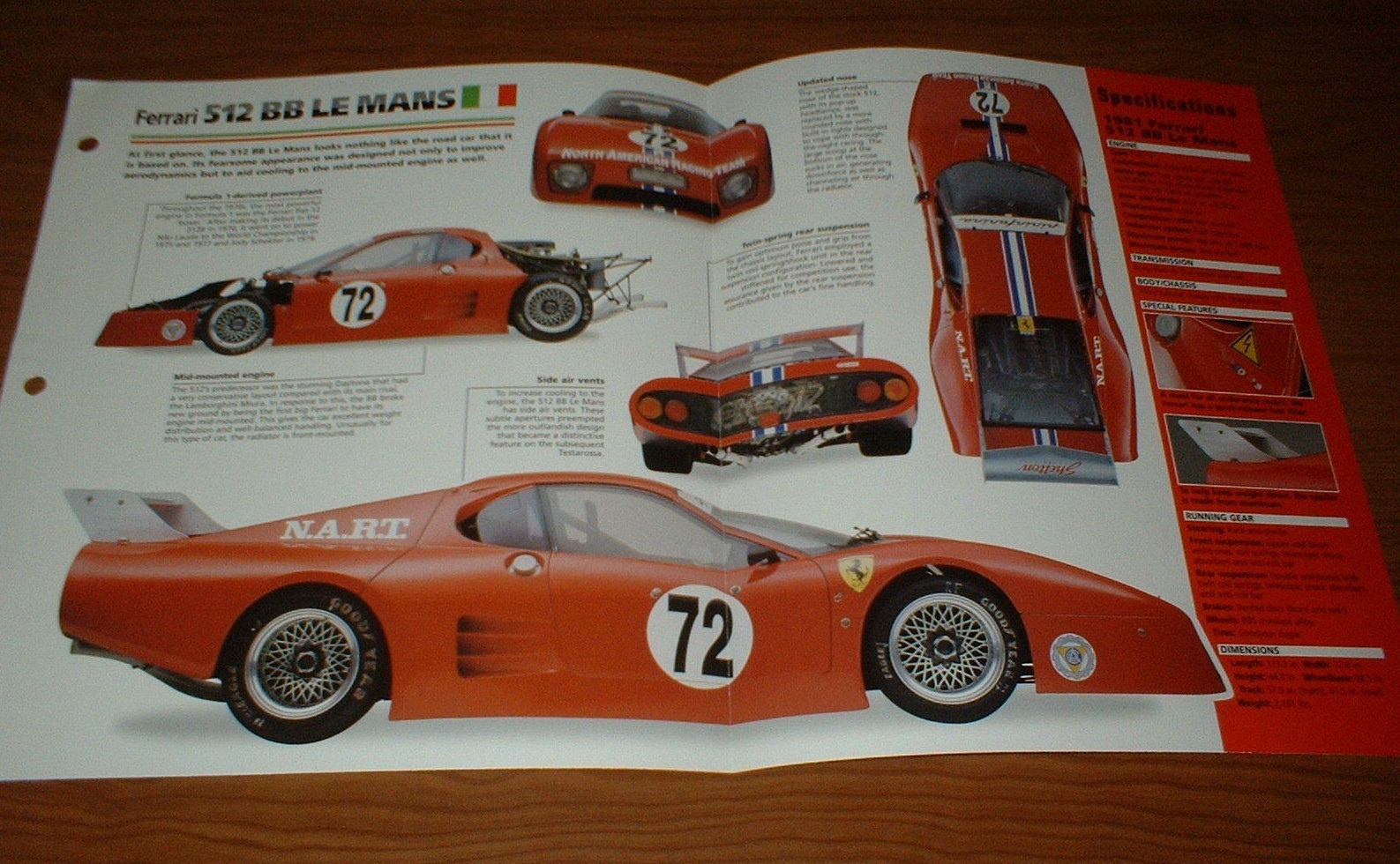 1981 FERRARI 512 BB LE MANS ORIGINAL IMP BROCHURE SPECS INFO 81 82 83 512BB